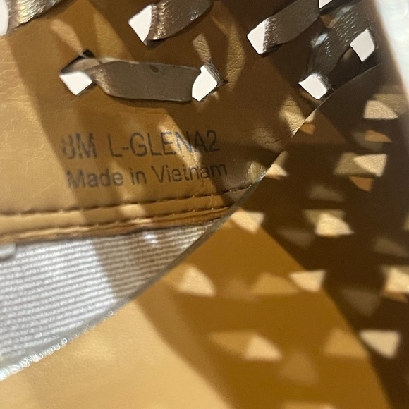 FRANCO SARTO L-GLENA 2 WOVEN SILVER MULES SZ 8 MED EUC - Picture 4 of 10